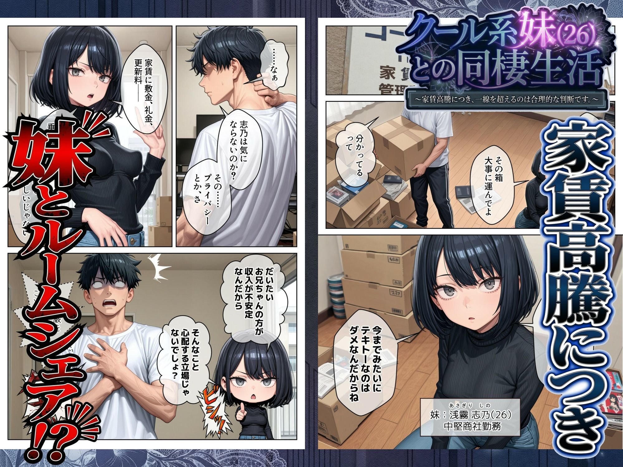 クール系妹（26）との同棲生活 〜家賃高騰につき、一線を超えるのは合理的な判断です。〜 サンプル1
